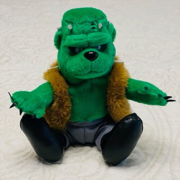 NWT Frankenbear Meanies Grisly Grizzlies Halloween '99 ~ Numbered #3205 of 10000 - Picture 1 of 7